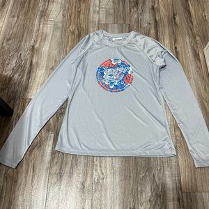 Columbia Women's PFG Super Tidal Tee Long Sleeve Light Blue Size XS